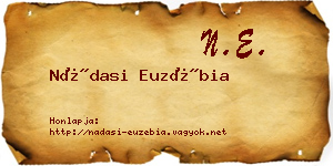 Nádasi Euzébia névjegykártya